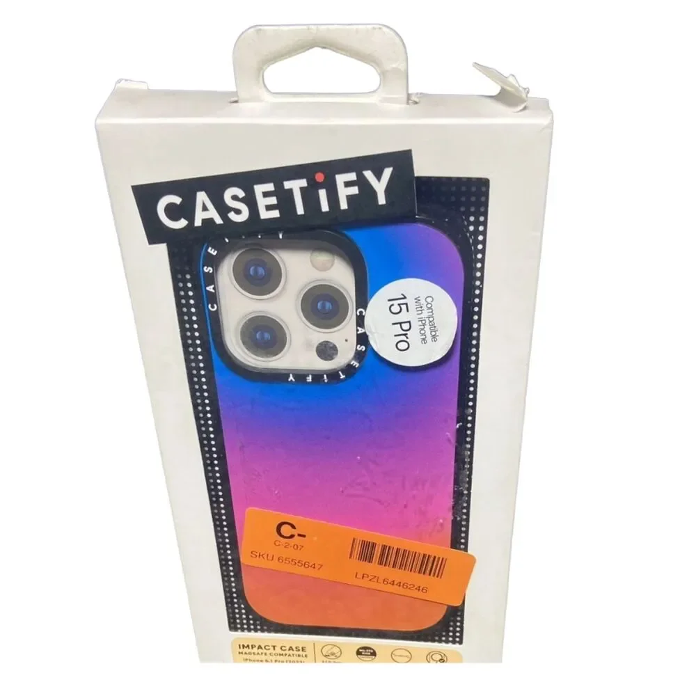 CASETiFY iPhone 15 Pro MagSafe Case Impact Protection Gradient Clear Cover